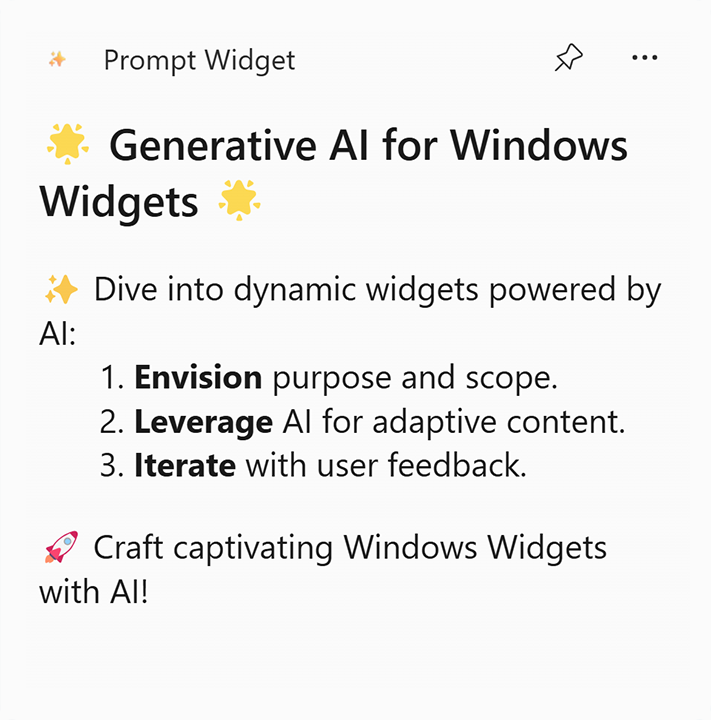 Generative AI Widget