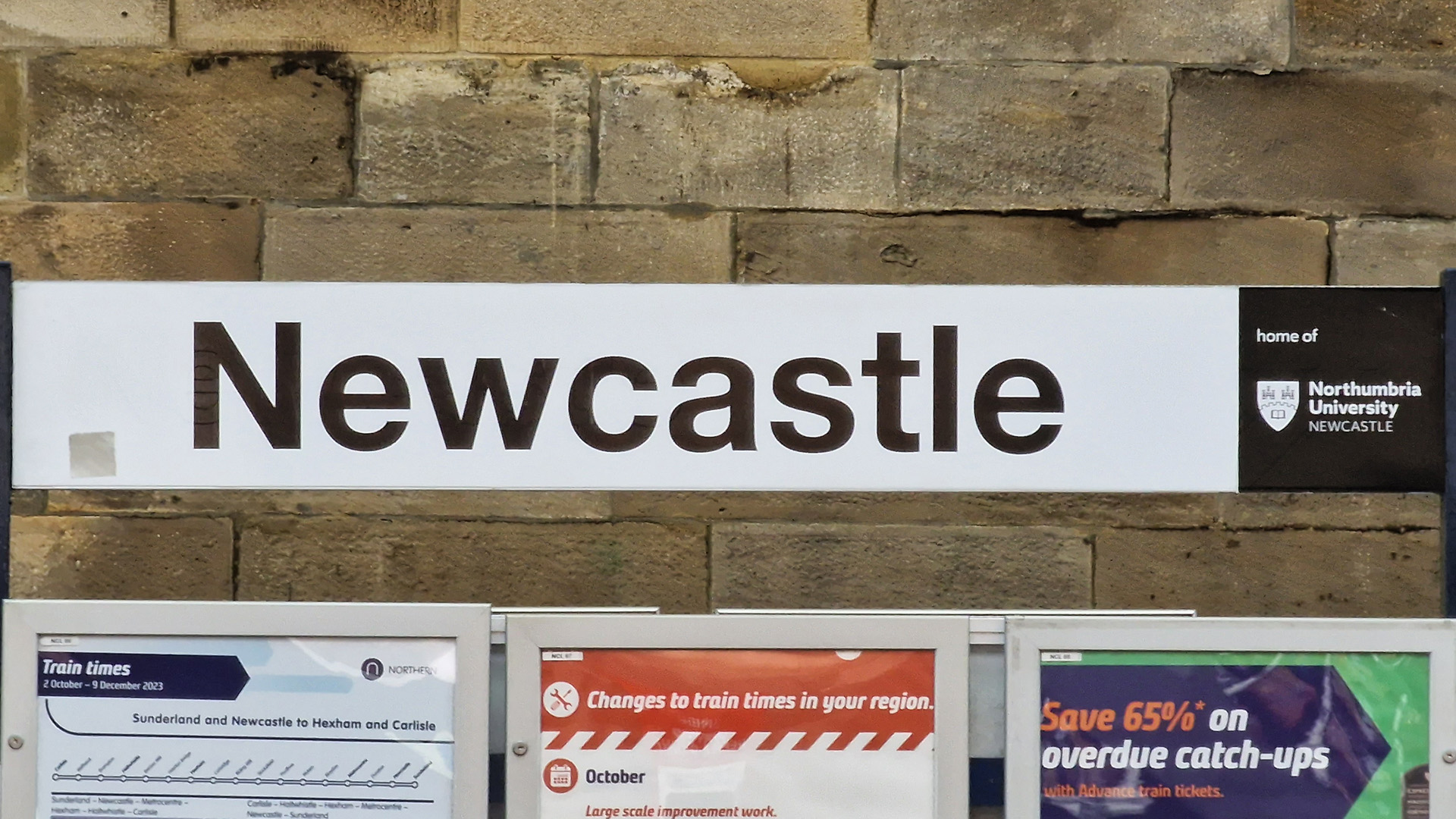 Newcastle Station Sign