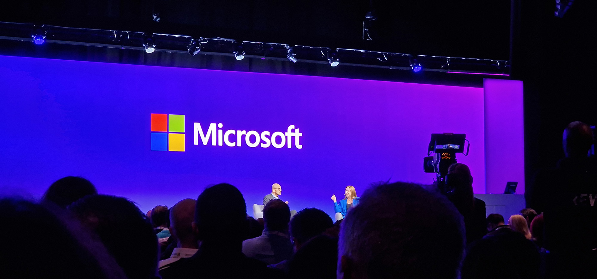 Satya Nadella & Clare Barclay Stage