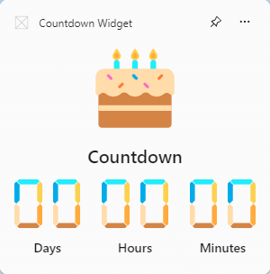 Countdown Widget - Birthday