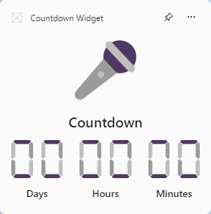 Countdown Widget - Concert