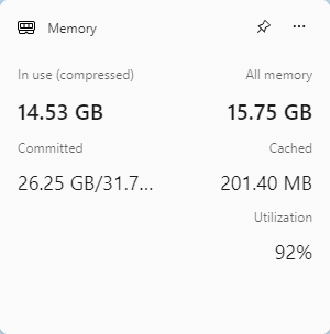 Dev Home Memory Widget