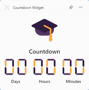 Countdown Widget - Graduation