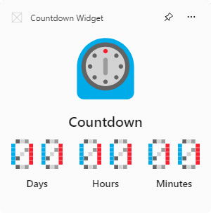 Countdown Widget - Matrix