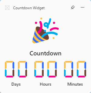 Countdown Widget - Party