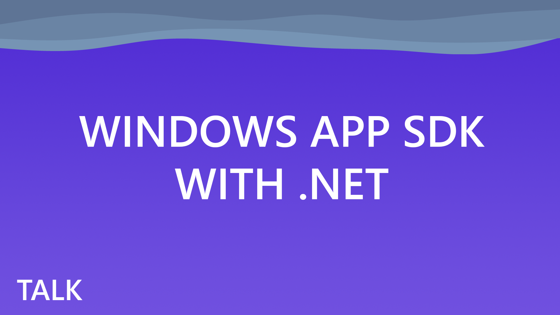 Windows App SDK with .NET